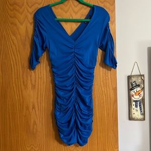 Blue body central dress stretchy